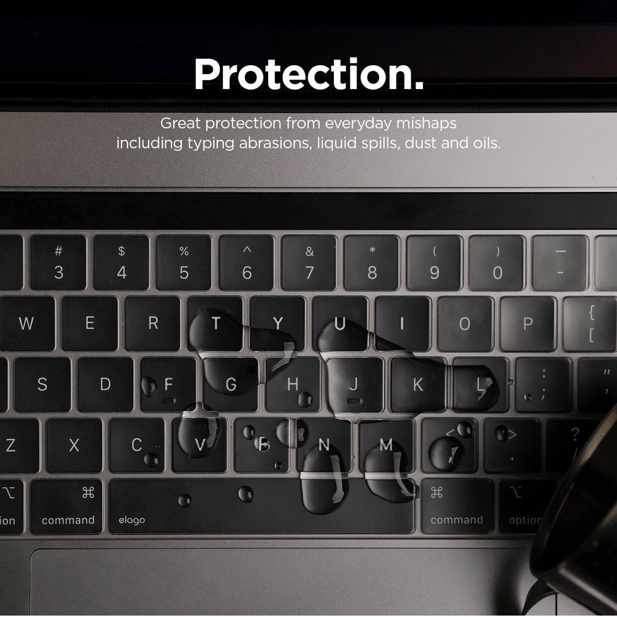 Ultra Thin Keyboard Skin for MacBook 13 inch & 15 inch with Touch Bar and Touch ID