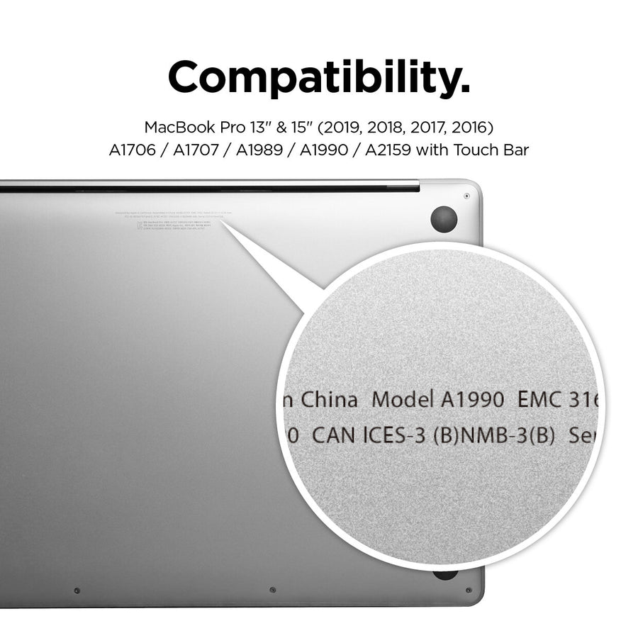 Ultra Thin Keyboard Skin for MacBook 13 inch & 15 inch with Touch Bar and Touch ID