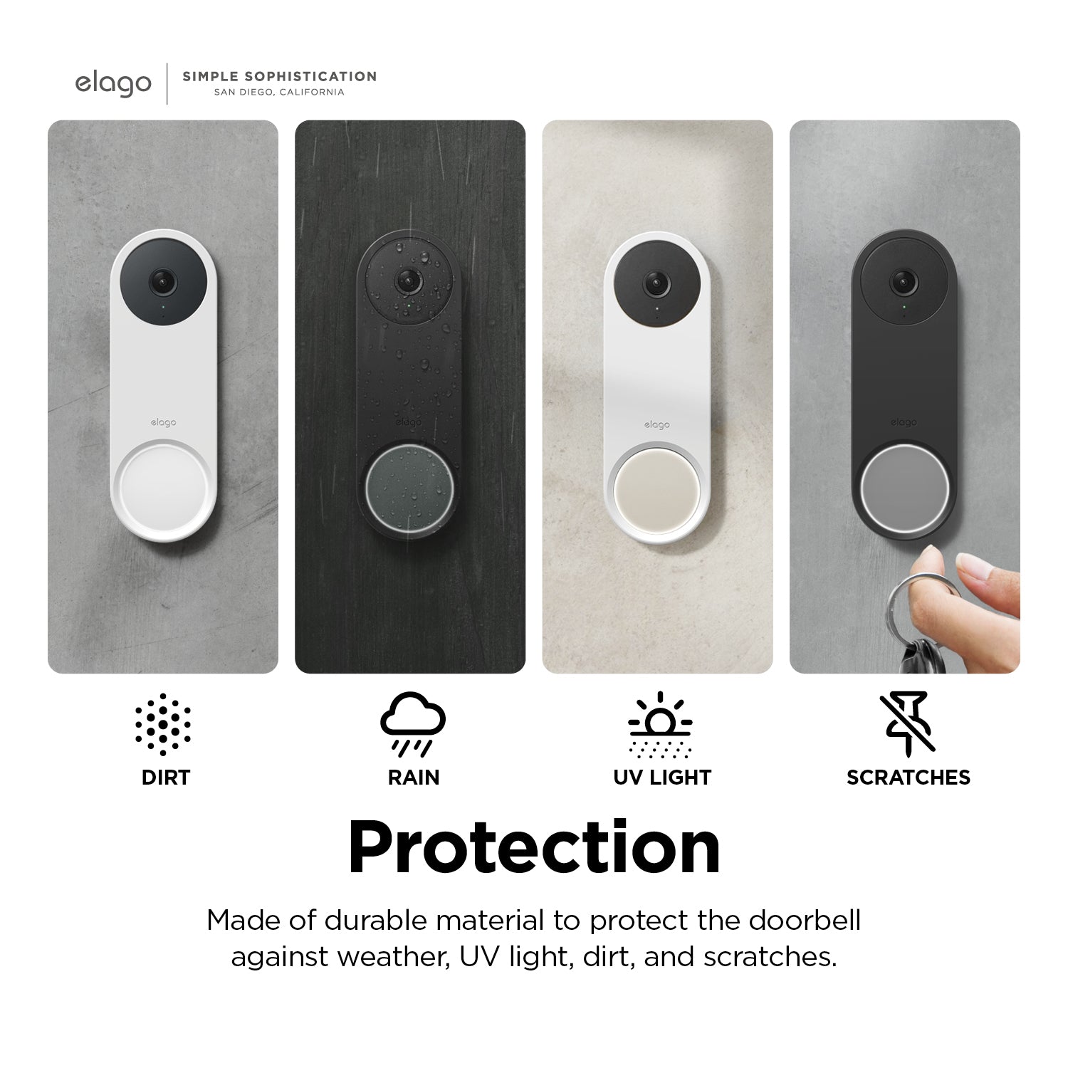 Beschermhoes compatibel met de Ring Video Doorbell 2e Generatie (2020 Beschermhoes compatibel met de Ring Video Doorbell 2e Generatie (2020