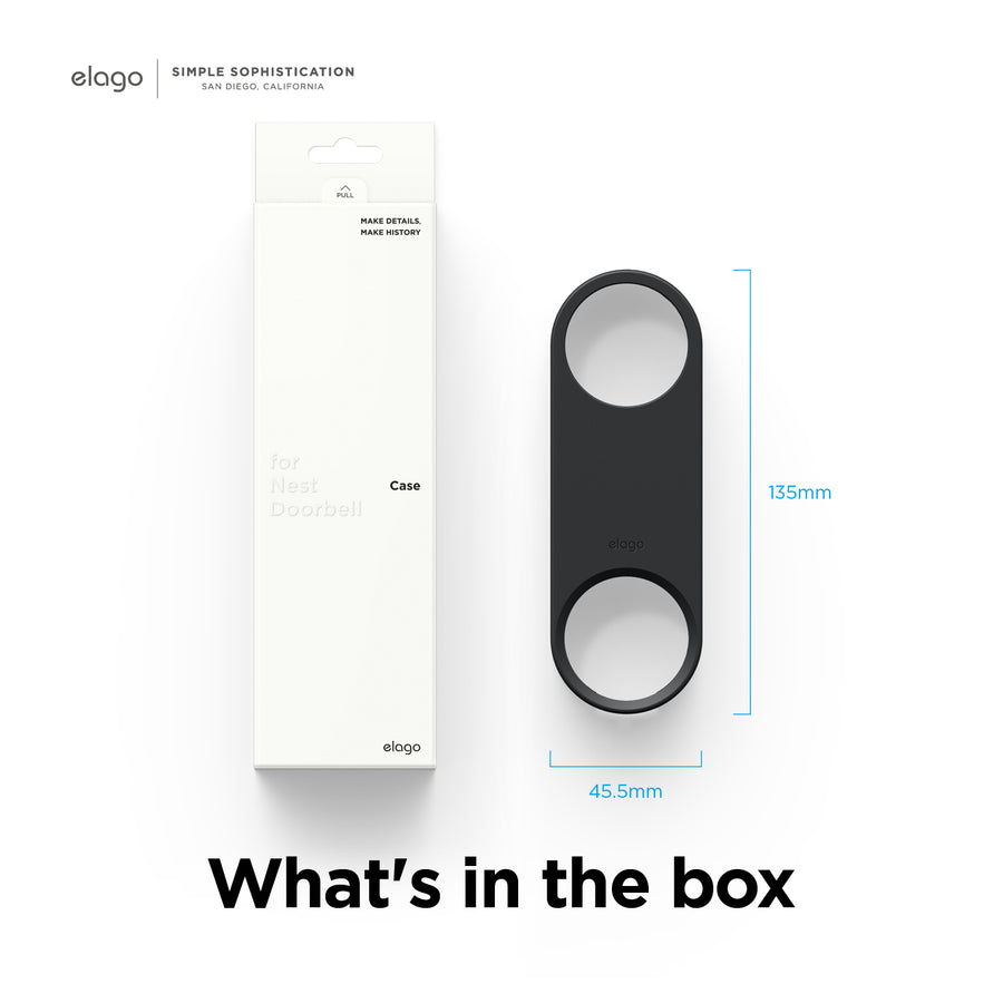 Silicone Case for Google Nest Hello Video Doorbell (Wired, 2nd Gen) [2 Colors]