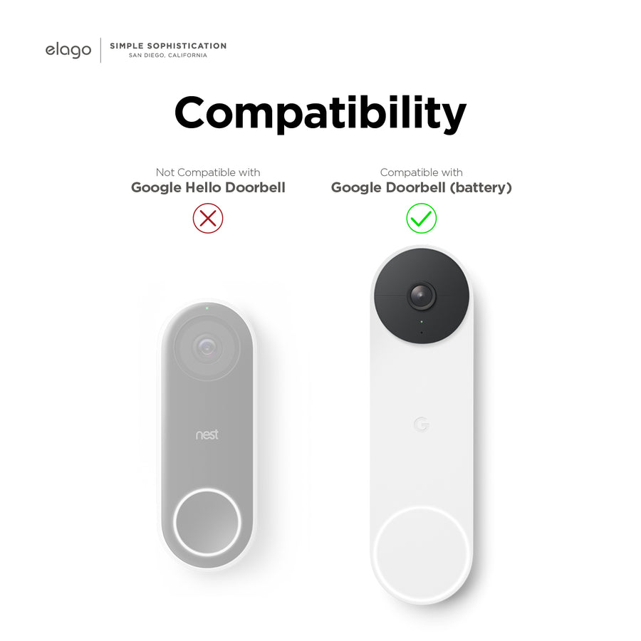 Wall Plate for Nest Hello Doorbell 2021 (Battery) [5 Colors]