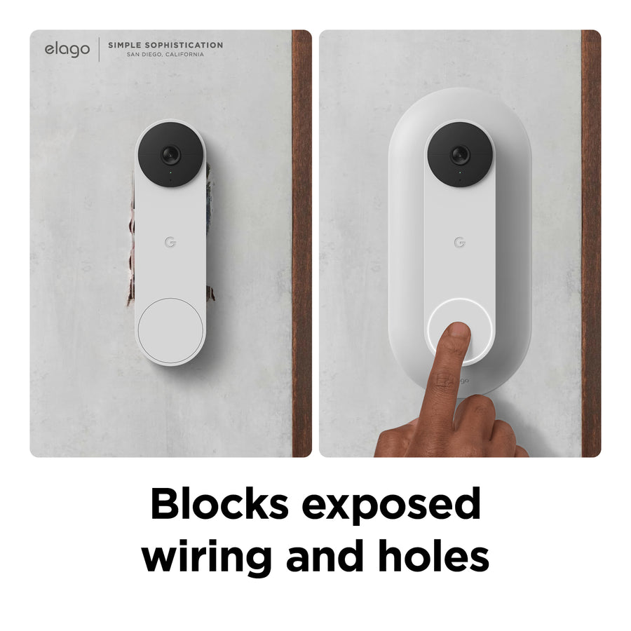Wall Plate for Nest Hello Doorbell 2021 (Battery) [5 Colors]