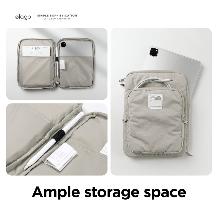 Tablet and Laptop Sleeve [Stone - 3 Sizes]