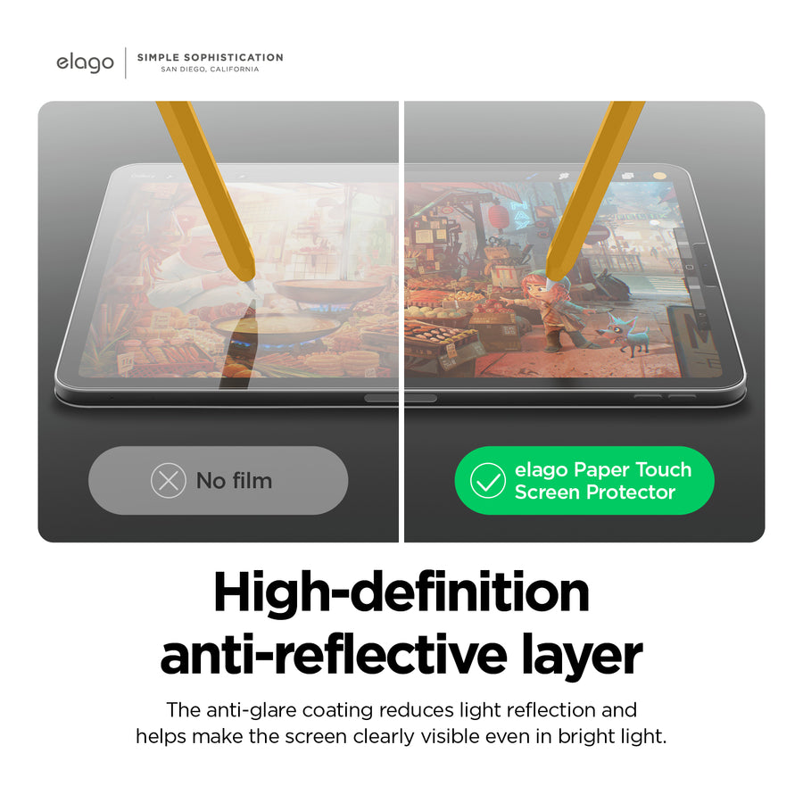 Paper Touch Glass Screen Protector for iPad Air 10.9 inch & iPad Pro 11inch
