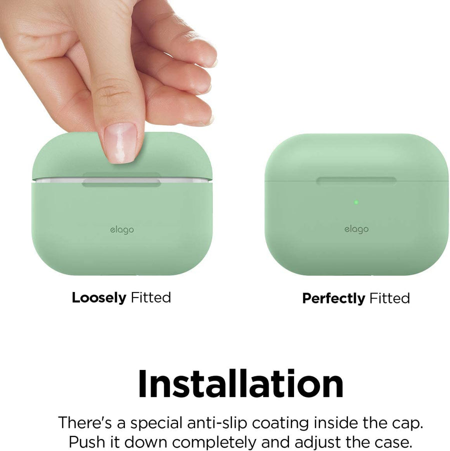 Silicone Basic Case with Fabric Lanyard for AirPods Pro 2 [9 Colors]