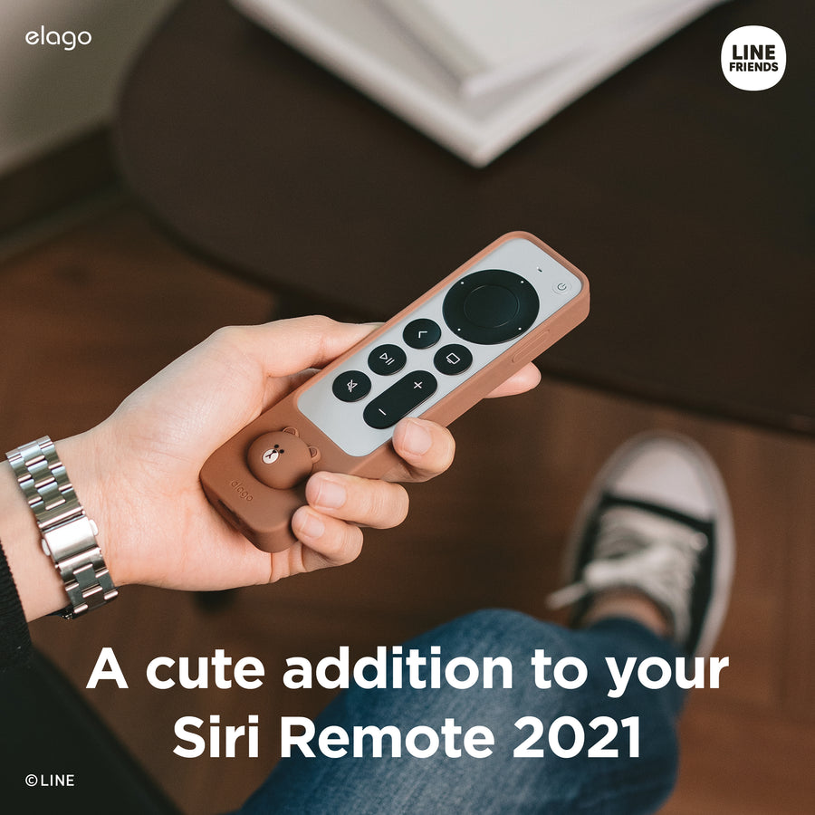 LINE FRIENDS | elago Case for 2022/2021 Apple TV Siri Remote [2 Styles]