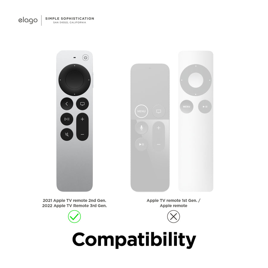 Metal Plate for R1 2022/2021 Apple TV Siri Remote 2nd, 3rd Gen Case [2pcs]