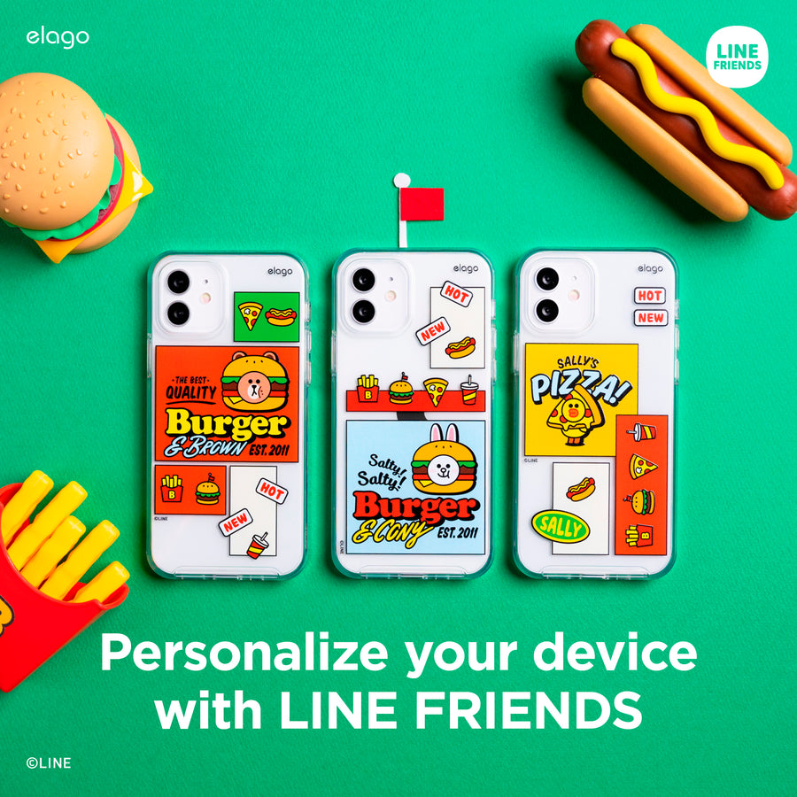 LINE FRIENDS | elago Burger Time Case for iPhone 12 Mini [3 Styles]