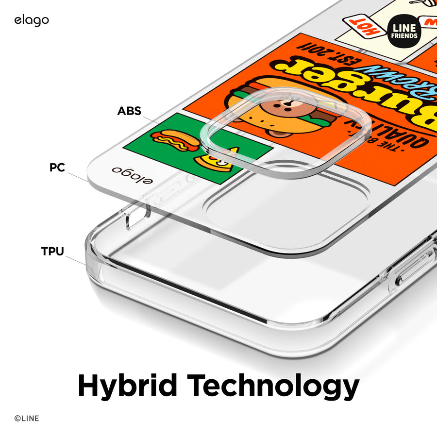 LINE FRIENDS | elago Burger Time Case for iPhone 12 Pro Max Case [3 Styles]