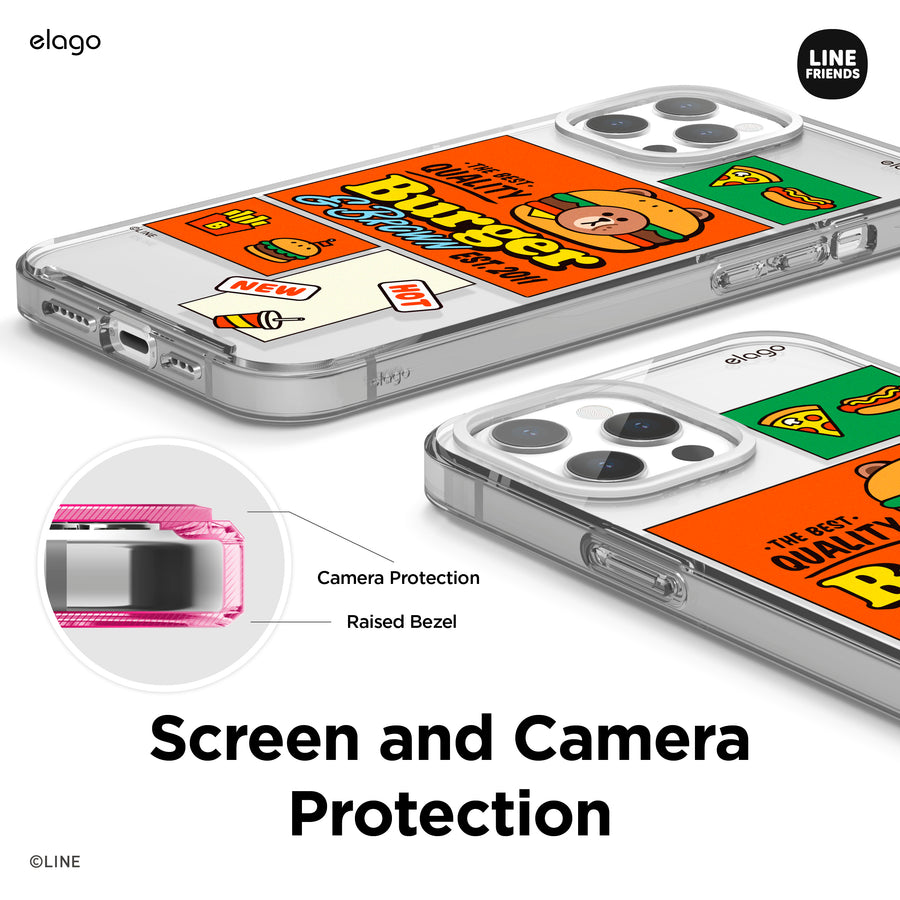 LINE FRIENDS | elago Burger Time Case for iPhone 12 Pro Max Case [3 Styles]