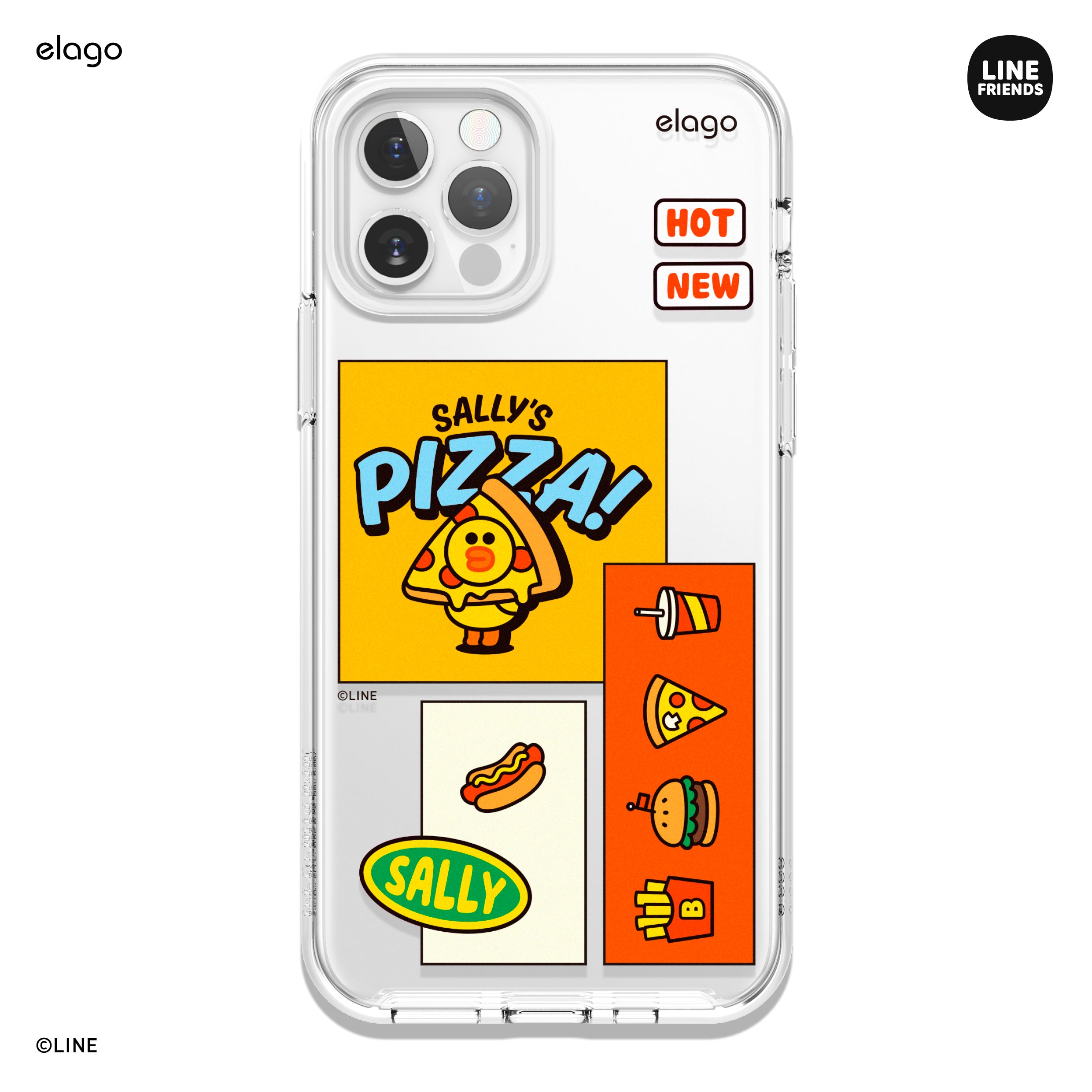 LINE FRIENDS | elago Burger Time Case for iPhone 12 Pro Max Case [3 Styles]