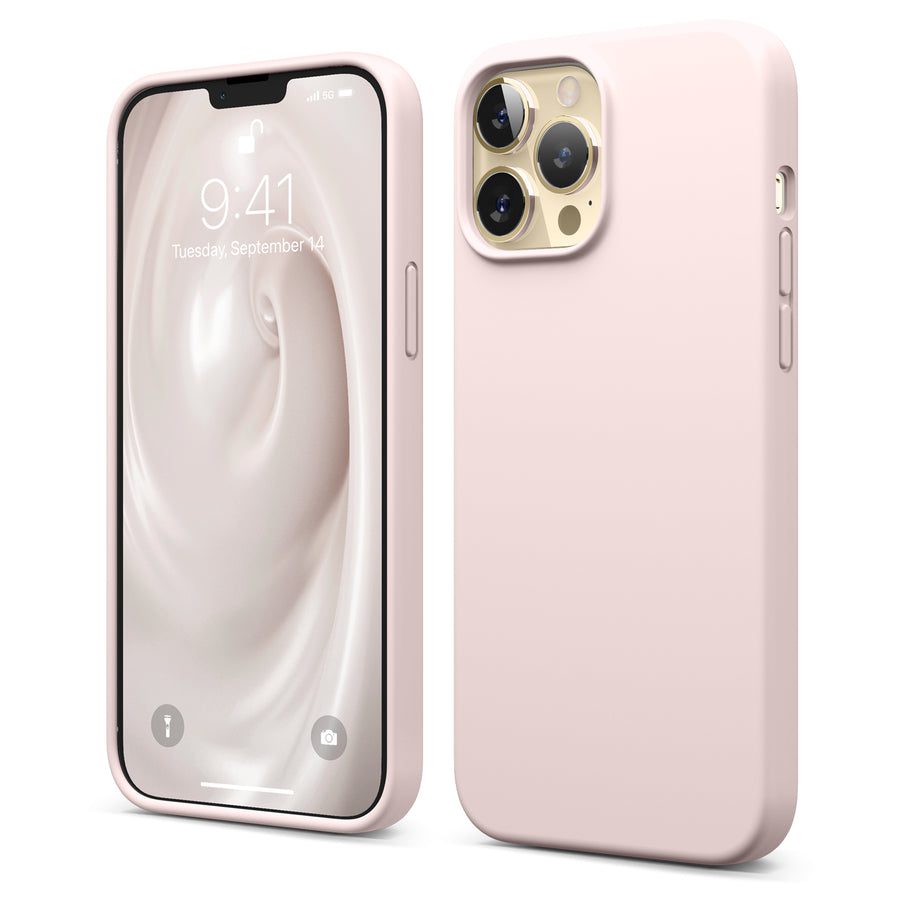 Coque iPhone 13 Mini silicone couleur Rose Pale 
