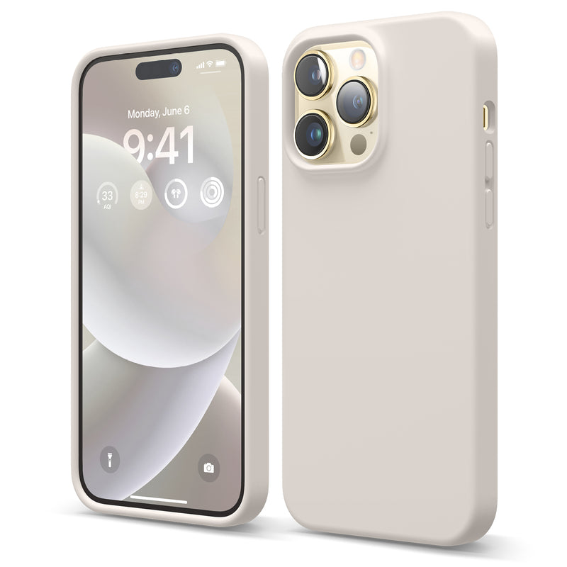 elago iPhone 14 Pro Max Case, Liquid Silicone Case, Full Body Protective Cover, Shockproof, Slim Phone Case, Anti-Scratch, 6.7 inch (White)