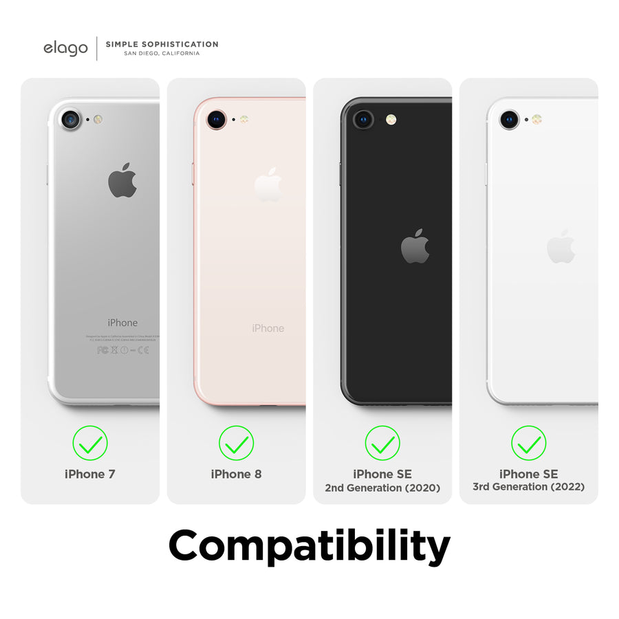 elago Funda iPhone SE 3 (2022), iPhone SE 2 (2020), Compatible con iPhone  8, iPhone 7 – Protección Perfecta con 3 Estructuras, Funda de Premium  Silicona (Rojo) : : Electrónicos