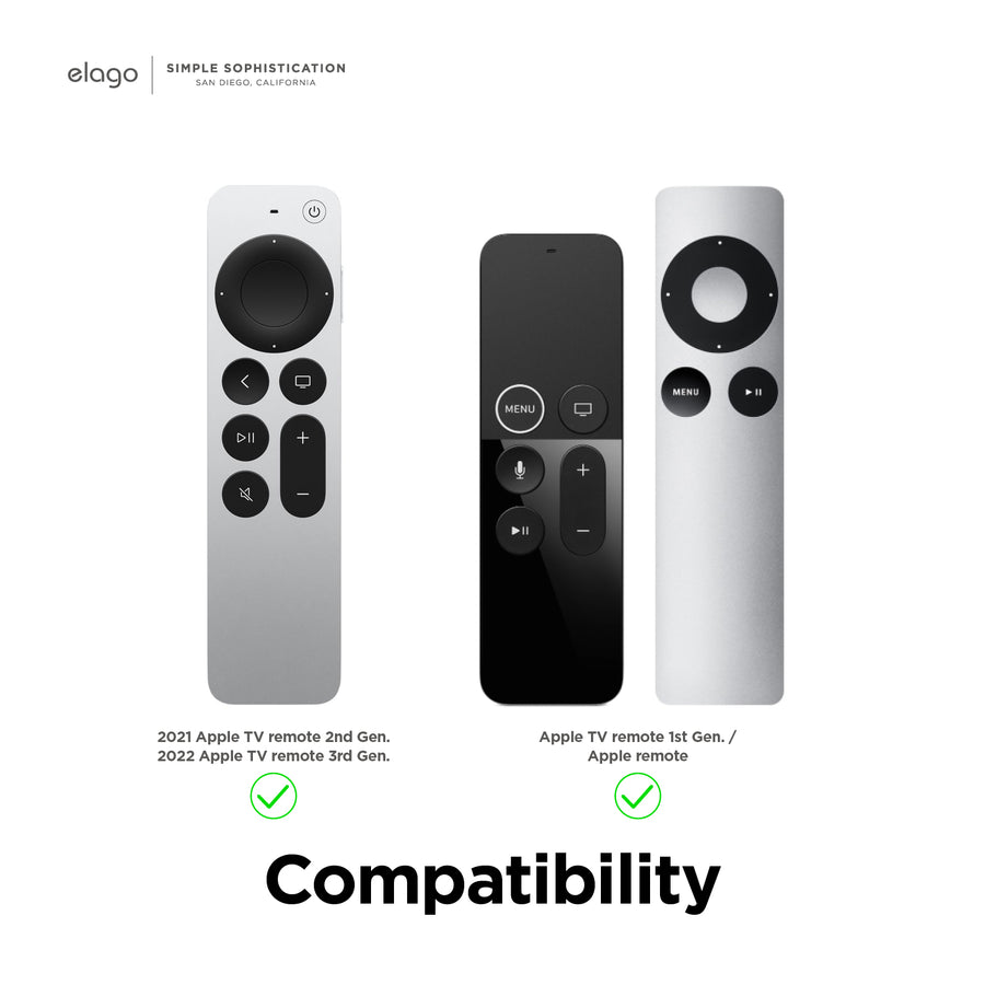 Remote Holder Mount for Apple TV Siri remote 1st, 2nd, 3rd Gen - Small [2 Colors]