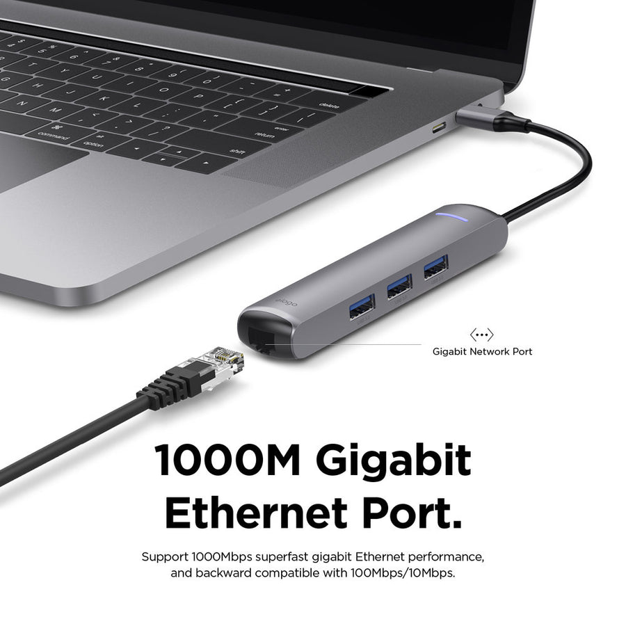 6 in 1 Ethernet / HDMI Multi Hub USB-C