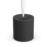Black silicone Apple Pencil charging stand designed for secure storage and convenient use. Compatible with Apple Pencil 1 charging stand and Apple Pencil 2 charging stand, similar to Belkin Apple Pencil stands.