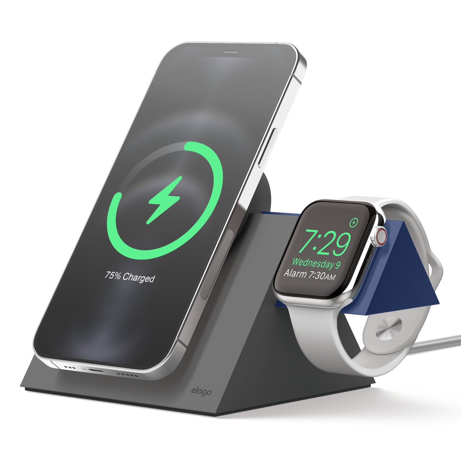Sleek Apple iPhone and Watch charging stand, efficient charging stand for iPhone and Apple Watch, and an organized Apple Watch iPhone charging stand for your devices.
