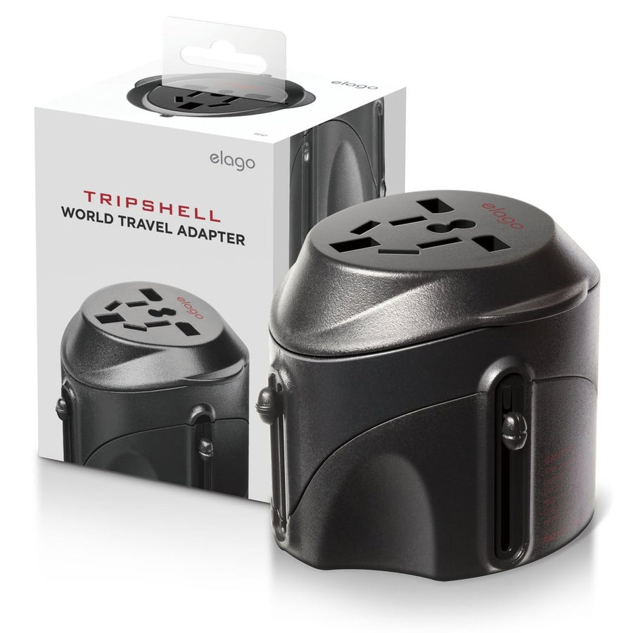 Tripshell International All-in-One Travel Plug Adapter With Surge Protection
