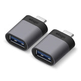Mini Aluminum USB-C to USB 3.0 Female Mini Adapter [2 Sets] [2 Colors]